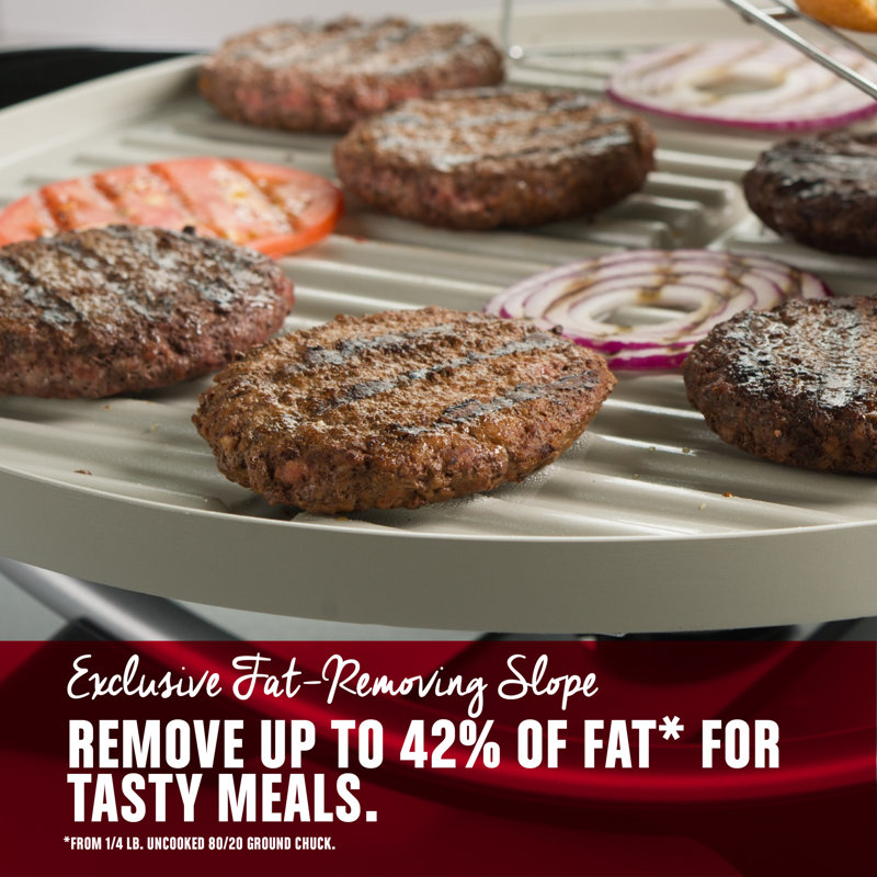 Foreman Indoor and Outdoor Electric Grill with Lid & Reviews